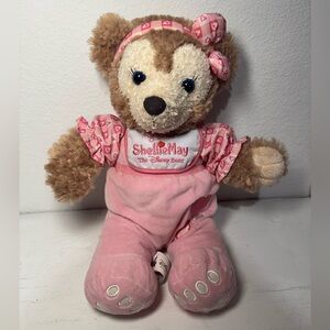 Disney Parks Shellie May My First Plush Pink Bow Teddy Bear Soft Toy Duffy